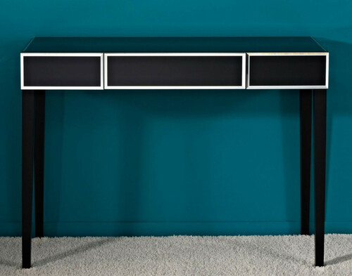 Casa Padrino Luxus Spiegelglas Konsole Schwarz 100 x 33 x H. 76 cm - Luxus M�bel & Accessoires