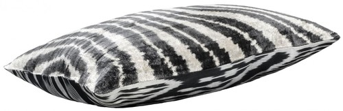 Casa Padrino Luxus Kissen Schwarz / Wei� 60 x 40 cm - Wohnzimmer Deko Accessoires