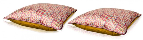 Casa Padrino Wohnzimmer Deko Kissen 2er Set Mehrfarbig 50 x 50 cm - Luxus Kollektion