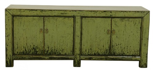 Casa Padrino Landhausstil Sideboard / Schrank Antik Stil Gr�n 160 x 40 x H. 67 cm - Landhausstil Kollektion