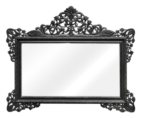 Casa Padrino Barock Wandspiegel Schwarz 190 x H. 155 cm - Wohnzimmer Spiegel im Barockstil