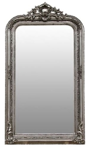 Casa Padrino Barock Spiegel Silber 86 x H. 155 cm - Wohnzimmerm�bel im Barockstil