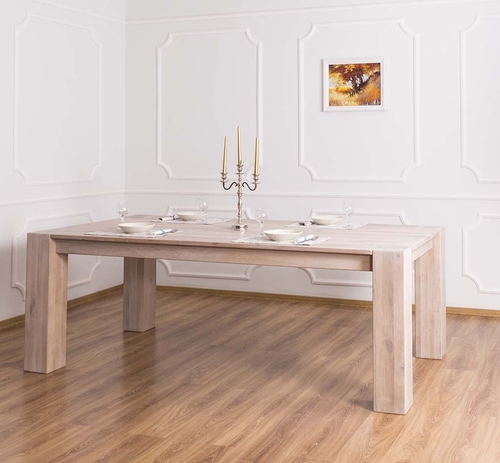 Casa Padrino Massivholz Esstisch Naturfarben 220 x 90 x H. 78 cm - Luxus Qualit�t