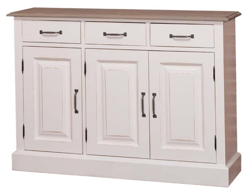 Casa Padrino Landhausstil Kommode Antik Stil Wei� / Naturfarben 120 x 35 x H. 85 cm - Landhausstil M�bel