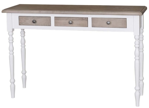 Casa Padrino Landhausstil Konsole Wei� / Naturfarben 120 x 35 x H. 79 cm - Luxus Qualit�t