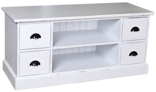 Casa Padrino Landhausstil Sideboard Antik Stil Wei� 129 x 50 x H. 60 cm - Landhausstil Fernsehschrank