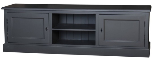 Casa Padrino Landhausstil Sideboard Schwarz 180 x 46 x H. 56 cm - Landhausstil Fernsehschrank