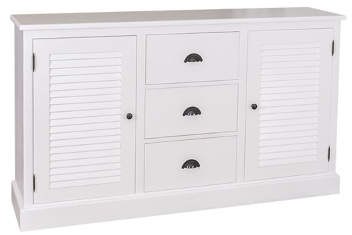 Casa Padrino Landhausstil Sideboard Wei� 158 x 37 x H. 90 cm - Landhausstil M�bel