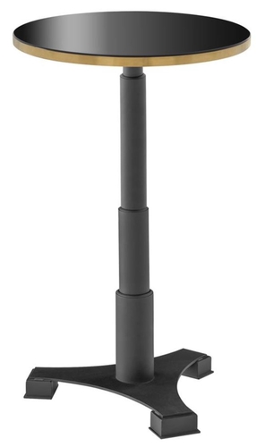 Casa Padrino Luxus Bartisch Schwarz / Messingfarben  60 x H. 110 cm - Luxus Kollektion