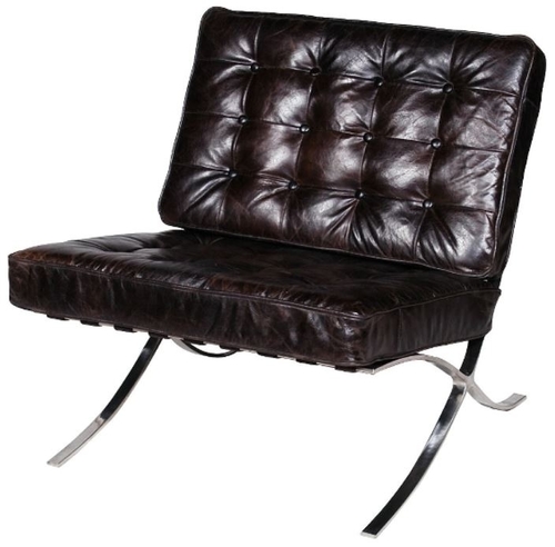 Casa Padrino Luxus Chesterfield Sessel Schwarz / Silber 78 x 83 x H. 82 cm - Echtleder Wohnzimmerm�bel