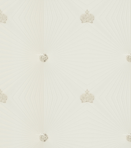 Harald Gl��ckler Designer Barock Vliestapete 54401 - Deux - Wei� / Beige / Creme