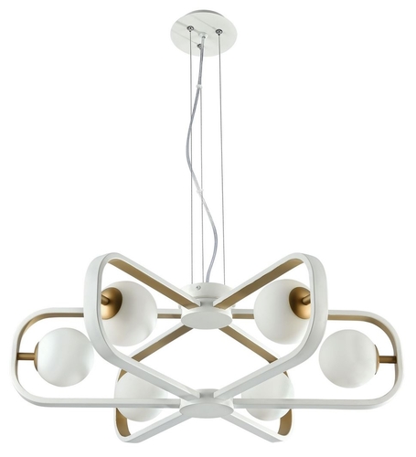 Casa Padrino Luxus H�ngeleuchte Wei� / Gold  65 x H. 20 cm - Luxus Kollektion