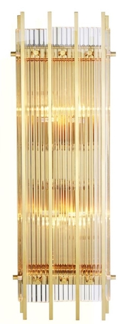 Casa Padrino Luxus Wandleuchte Gold 23 x 12 x H. 65 cm - Hotel Restaurant M�bel