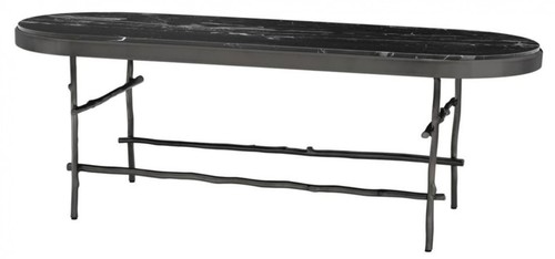 Casa Padrino Luxus Couchtisch Bronze / Schwarz 130 x 45 x H. 45,5 cm - Luxus M�bel