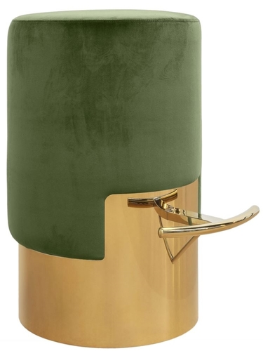 Casa Padrino Luxus Barhocker Moosgr�n / Gold  46 x H. 76 cm - Barm�bel 
