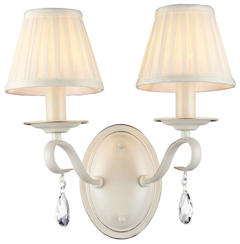 Casa Padrino Barockstil Kristall Wandleuchte Creme / Gold 33 x 20 x H. 35 cm - Barock M�bel