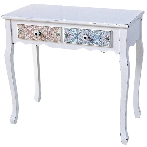 Casa Padrino Landhausstil Konsole Antik Wei� / Mehrfarbig 80 x 40 x H. 74 cm - Shabby Chic M�bel
