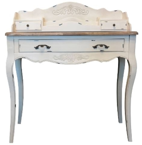 Casa Padrino Landhausstil Sekret�r Antik Wei� / Braun 90 x 40 x H. 102 cm - Sekret�r im Shabby Chic Look