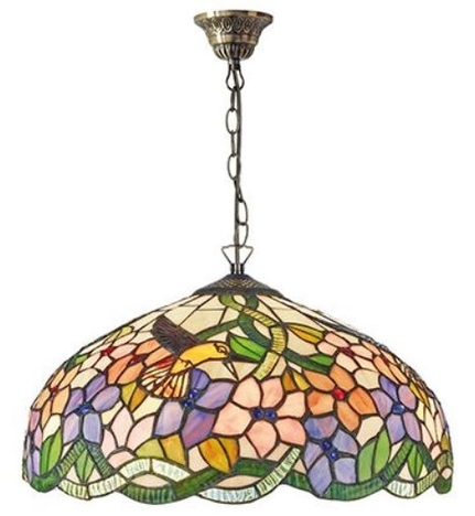 Casa Padrino Tiffany H�ngeleuchte Mehrfarbig  40 x H. 82 cm - Luxus Qualit�t