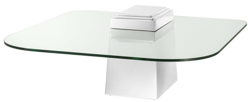 Casa Padrino Luxus Couchtisch / Wohnzimmertisch Silber 105 x 105 x H. 44 cm - Luxus Wohnzimmerm�bel