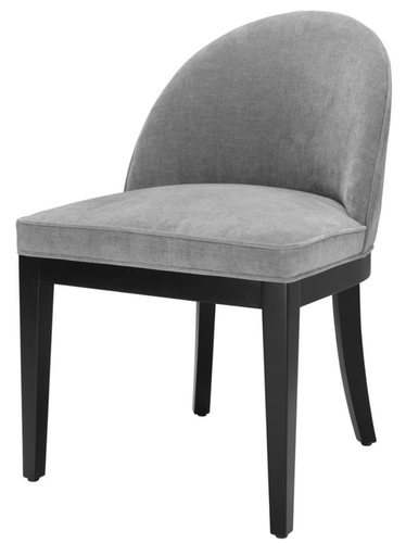 Casa Padrino Luxus Esszimmerstuhl Grau / Schwarz 55 x 61 x H. 84 cm - Luxus M�bel