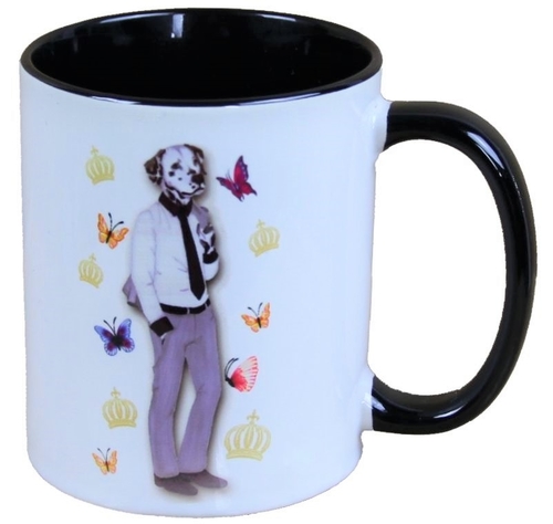 Harald Gl��ckler Pomp��s Tasse Hund mit Krawatte - designed by Harald Gl��ckler