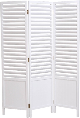 Casa Padrino Landhausstil Raumteiler Wei� 121 x 3 x H. 160 cm - Faltbarer Raumteiler im Landhausstil