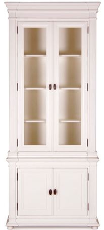 Casa Padrino Landhausstil Vitrinenschrank Antik Wei� 100 x 50 x H. 242 cm - Handgefertigte Shabby Chic Vitrine 