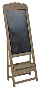 Casa Padrino Barock Gastronomie Tafel mit St�nder, Schreibtafel aus Holz, Antik-Look, braun