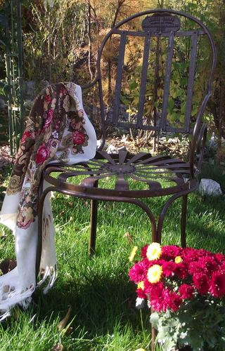 Casa Padrino Gartenstuhl mit Armlehnen 46 x 46 x H. 94 cm - verschiedene Farben - Handgefertigte Gartenm�bel im Jugendstil 