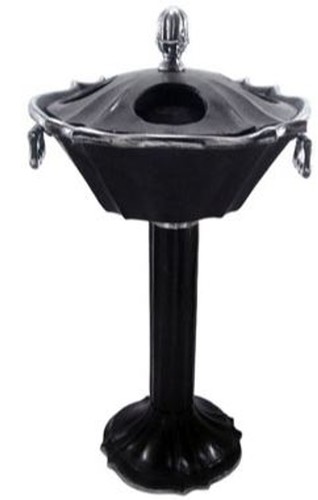 Casa Padrino Barock Weink�hlerst�nder f�r 4 Flaschen Aluminium / Antik Silber H 80 cm, Durchmesser 43 cm - Weinhalter Hotel Dekoration