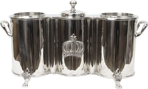 Harald Gl��ckler Luxus Doppel Weink�hler mit Eisfach Baroque Pomp��s by Casa Padrino