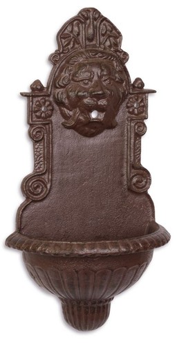 Casa Padrino Jugendstil Gusseisen Wandbrunnen Braun 40,5 x 21,4 cm - Gartenm�bel & Deko