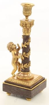 Casa Padrino Jugendstil Kerzenhalter Set Gold / Schwarz 11 x 12,4 x H. 31,5 cm - Barock & Jugendstil Deko