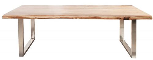 Casa Padrino Designer Massivholz Esstisch Natur - Akazie - 200 x 100 x H.80 cm - Aus massivem Akazienholz