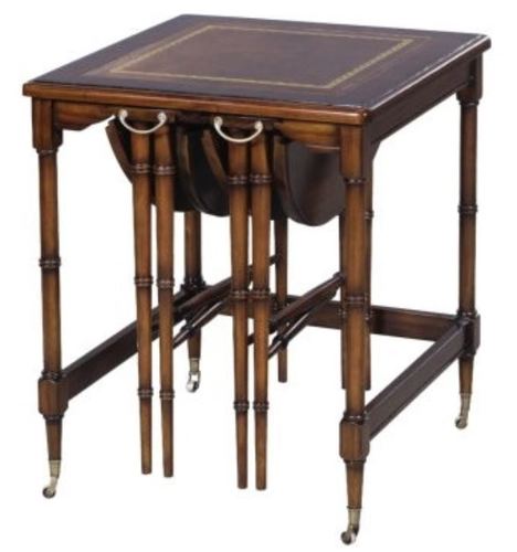 Casa Padrino Luxus Mahagoni Beistelltisch Set Braun 48 x 48 x H. 59 cm - Hotel M�bel