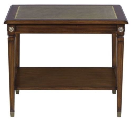 Casa Padrino Mahagoni Beistelltisch Braun / Gr�n 64 x 43 x H. 54 cm - Luxus Wohnzimmer Beistelltisch 