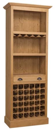 Casa Padrino Landhausstil Barschrank Naturfarben 78 x 41 x H. 210 cm - Landhausstil Weinschrank 