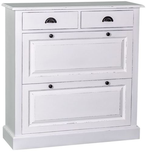 Casa Padrino Landhausstil Schuhschrank Antik Wei� 103 x 35 x H. 105 cm - M�bel im Landhausstil 