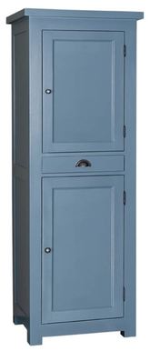 Casa Padrino Landhausstil K�chenschrank mit 2 T�ren und Schublade Blau 67 x 50 x H. 180 cm - K�chenm�bel