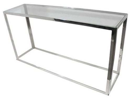 Casa Padrino Luxus Konsole Silber 150 x 40 x H. 78 cm - Wohnzimmer Konsolentisch