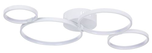 Casa Padrino Decken- und Wandleuchte Wei� 74 x 44 x H. 7 cm - Moderne LED Leuchte