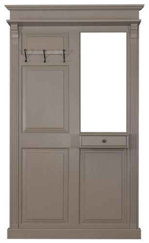 Casa Padrino Landhausstil Garderobe mit Schublade Dunkelgrau 131 x 19 x H. 210 cm - Landhausstil M�bel