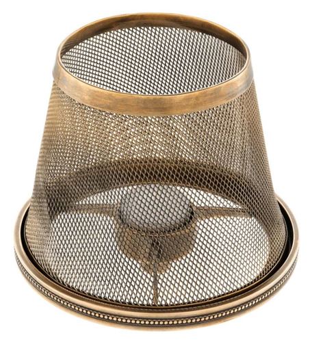 Casa Padrino Luxus Teelichthalter-Lampenschirm Vintage Messing  16 x H. 13,5 cm - Hotel & Restaurant Accessoires