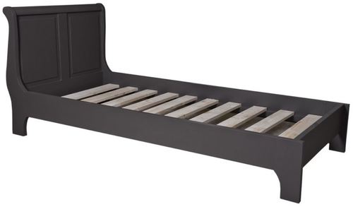 Casa Padrino Massivholz Landhausstil Bett Anthrazit - Verschiedene Gr��en - Schlafzimmerm�bel 