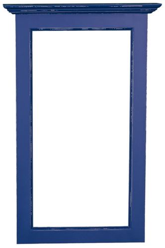 Casa Padrino Landhausstil Spiegelrahmen Antik Blau 65 x 8 x H. 100 cm - Landhausstil Shabby Chic M�bel