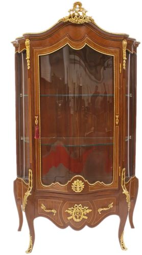 Casa Padrino Barock Vitrine 107 x 56 x H. 197 cm - Barock M�bel - Vitrinenschrank - Wohnzimmerschrank