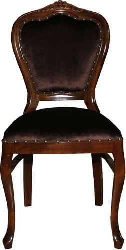 Casa Padrino Barock Luxus Esszimmer Stuhl Braun/Braun - Damen Schminktisch Stuhl - Limited Edition