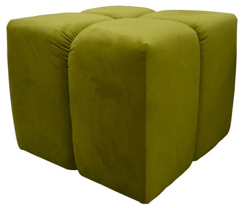Casa Padrino Luxus Hocker / Sitzhocker Gr�n 60 x 60 x H. 50 cm - Wohnzimmerm�bel