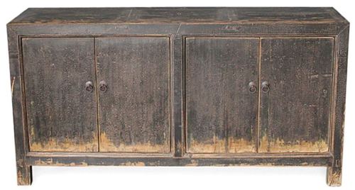 Casa Padrino Landhausstil Schrank mit 4 T�ren Antik Braun 168 x 45 x H. 87 cm - Landhausstil M�bel